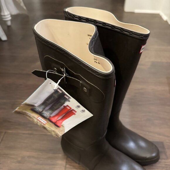 Vintage Scotland Hunter Original Tall Rain Boot Brown Chocolate 11 F 12 M 44 EU main image 8